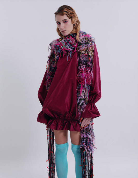 Balloon Silk long blouse