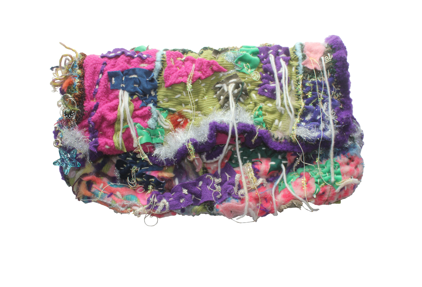 Iris Quilt Patchwork clutch bag
