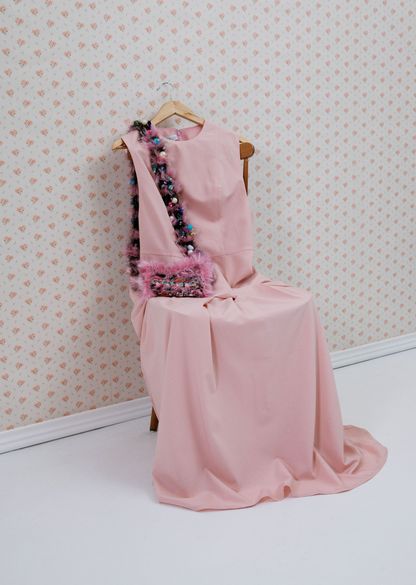 Pink Tweed Charms Crossbody bag