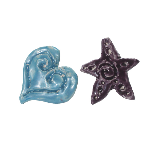 Heart & Star stud earrings