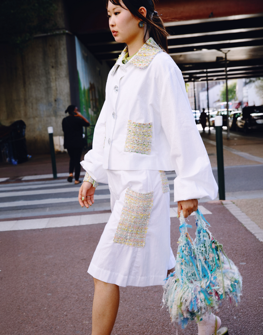 Sweet Alyssum Tweed short trousers