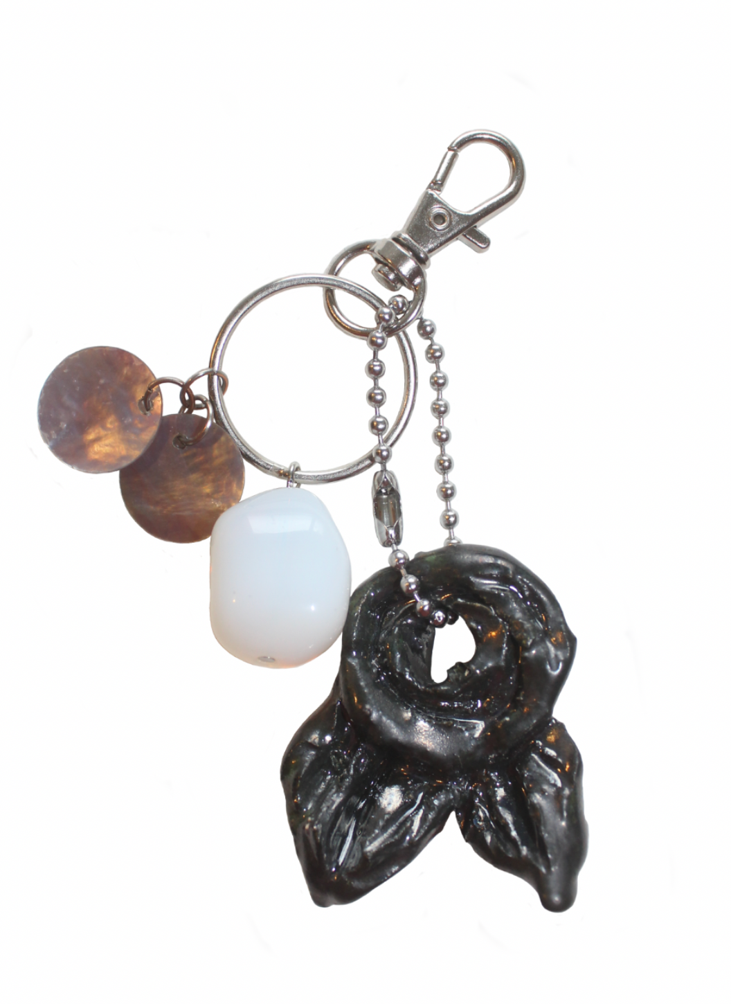 Black Rose Ceramic charm