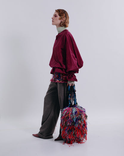 Balloon Silk long blouse